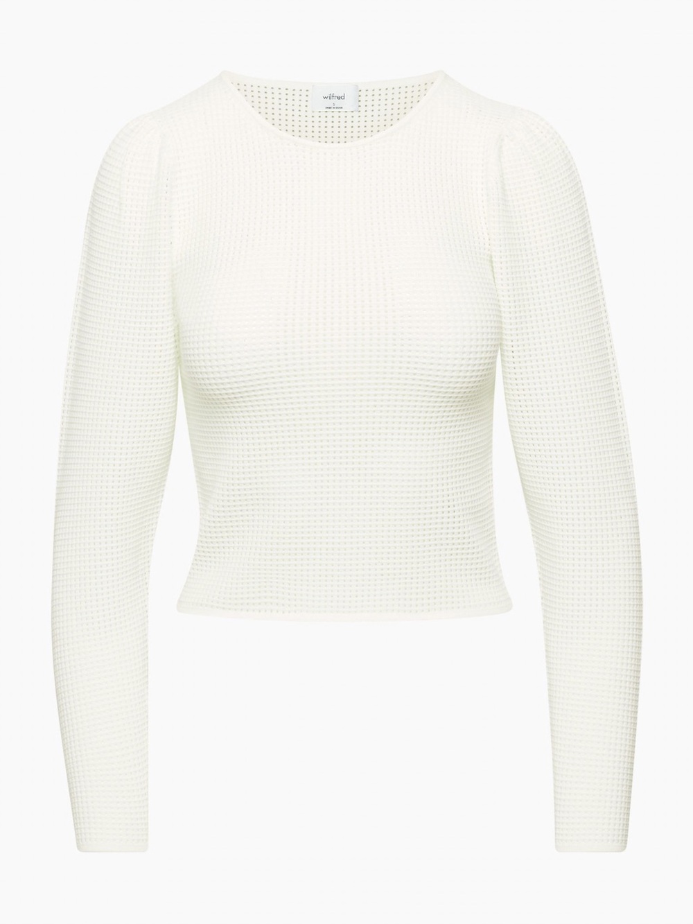 Aritzia Wilfred Rosetta Mesh Long Sleeve Sweater top Top S